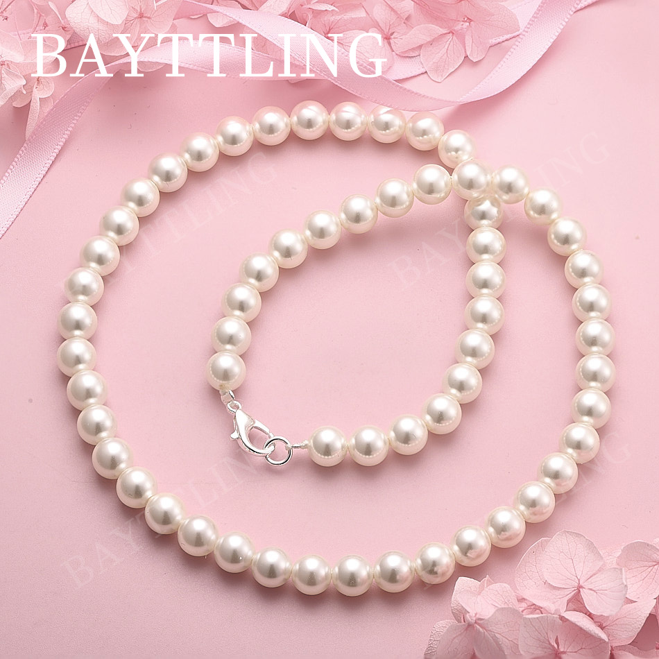Pearl Trim Chain - Collier élégant en argent sterling 925