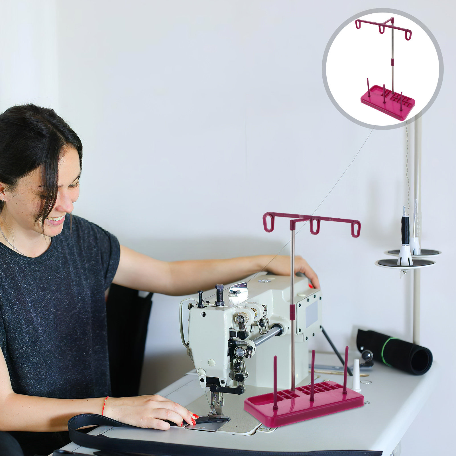 Embroidery Craft - Support en plastique pour 3 bobines