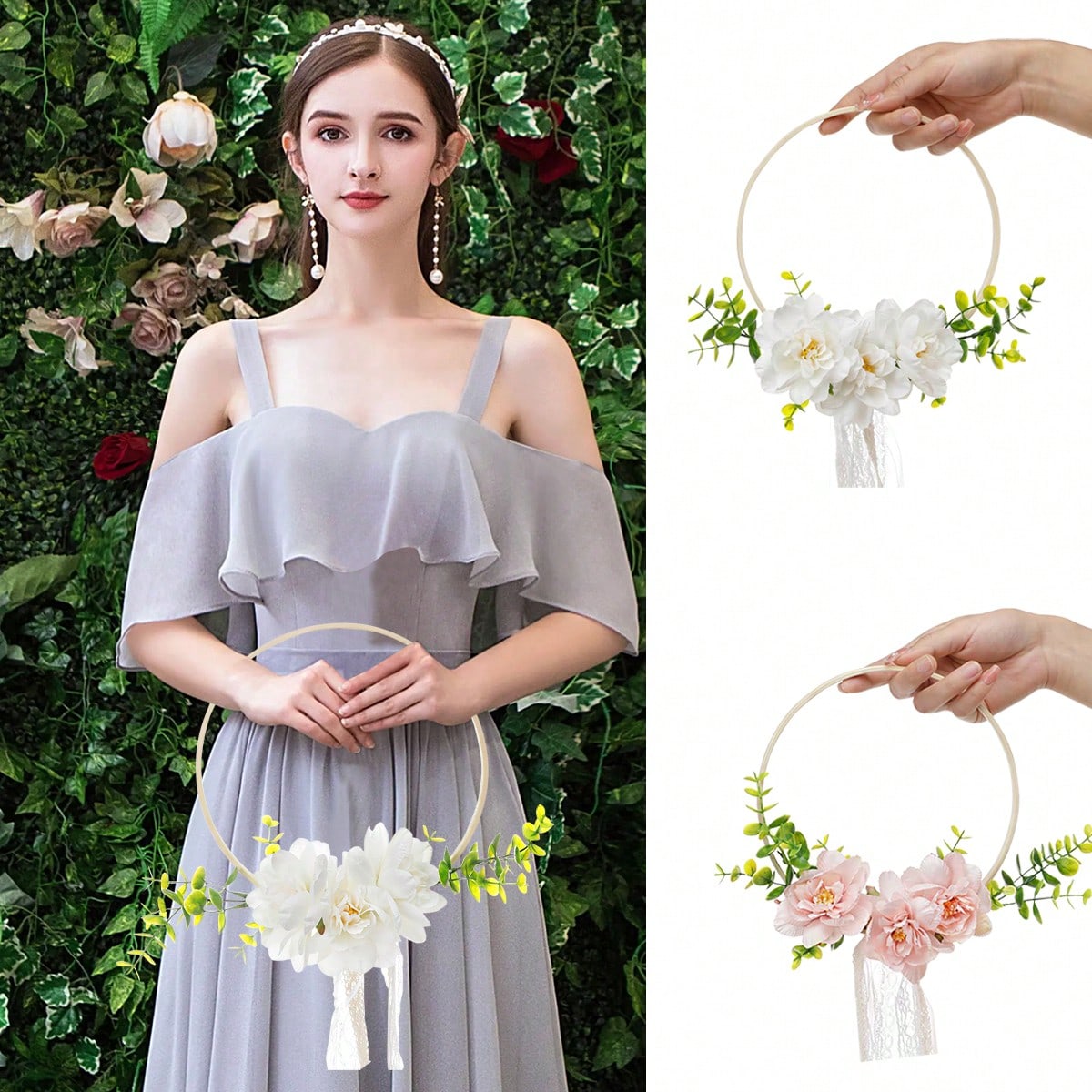 Couronne de fleurs ronde en ba - Tassel Fringe Trim avis et prix
