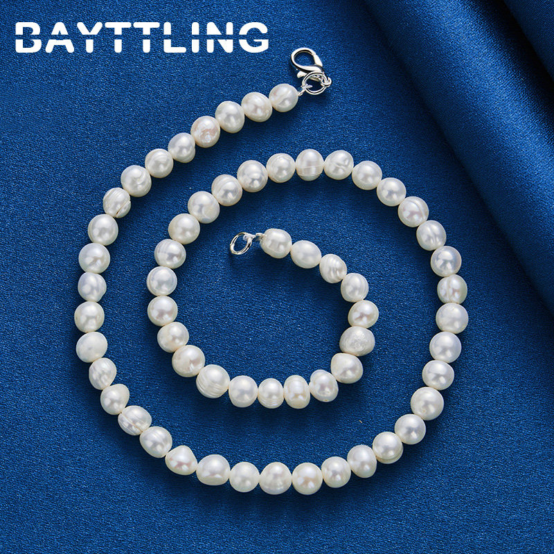 Collier élégant en argent ster - Pearl Trim Chain avis et prix